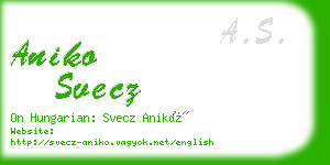 aniko svecz business card